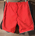 Sand n SUN Men’s Swim Trunks Size M Black, White, Red VINTAGE