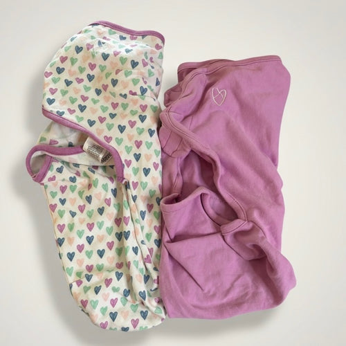 2 pack Baby Swaddles Pink and multicolor